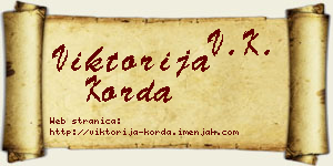 Viktorija Korda vizit kartica